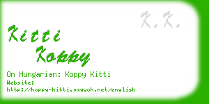 kitti koppy business card